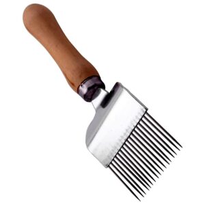 Furculita dinti drepti maner lemn